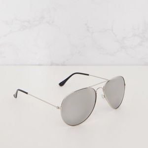 Quin silver mirrored aviator sunglasses